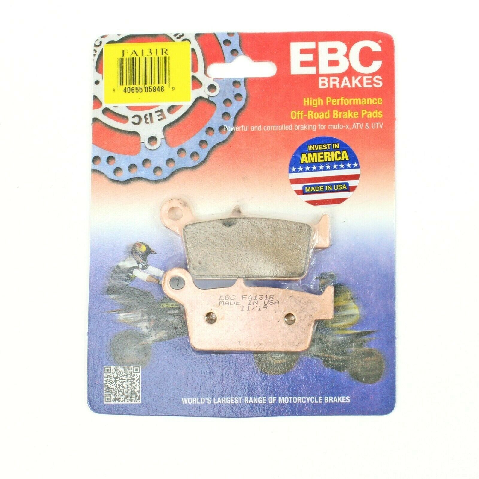 EBC Semi-Sintered R Brake Pads for 2012-2015 Honda XR650L-Rear