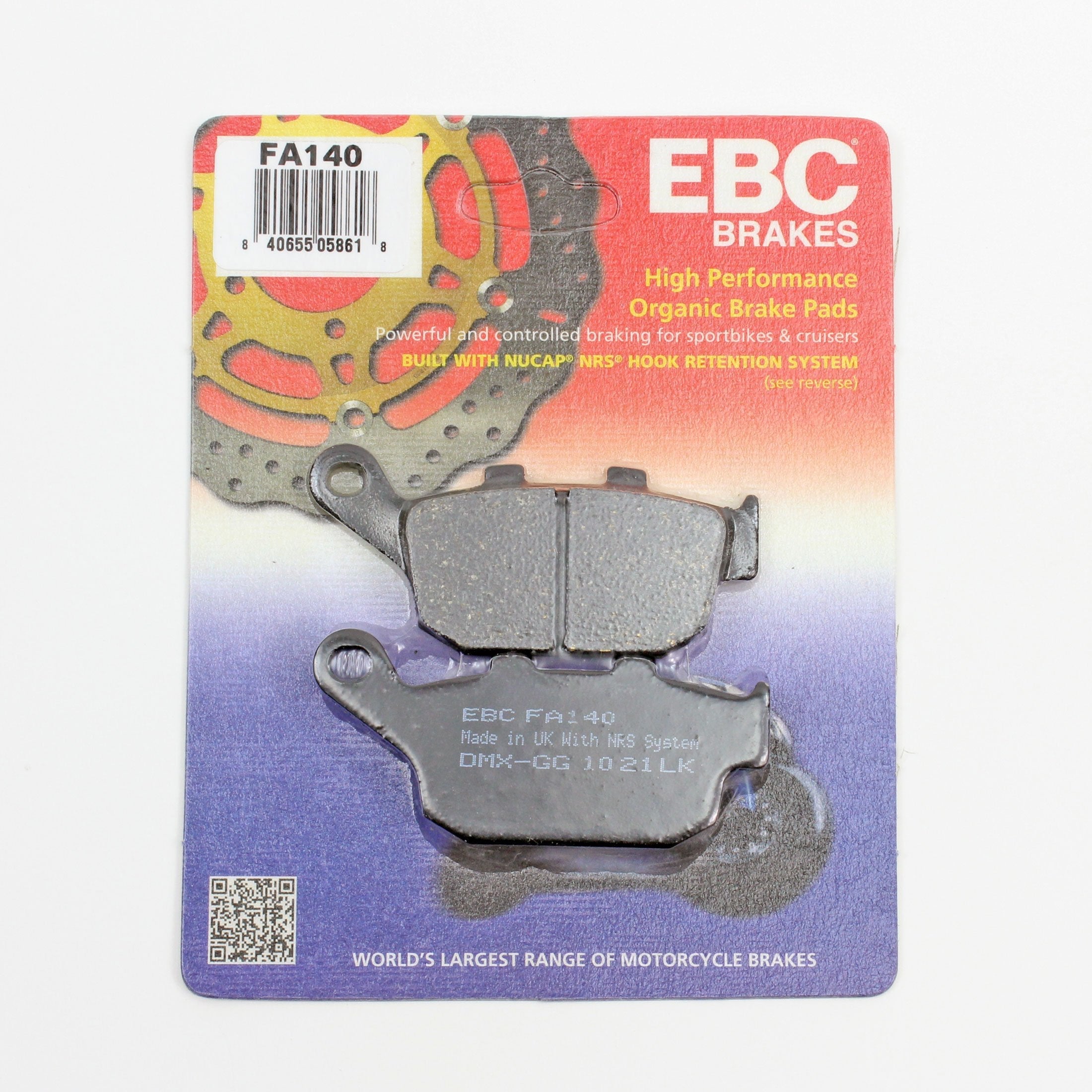 EBC Brake Pads Organic for 2015-2017 Triumph Tiger 800:XRT-Rear