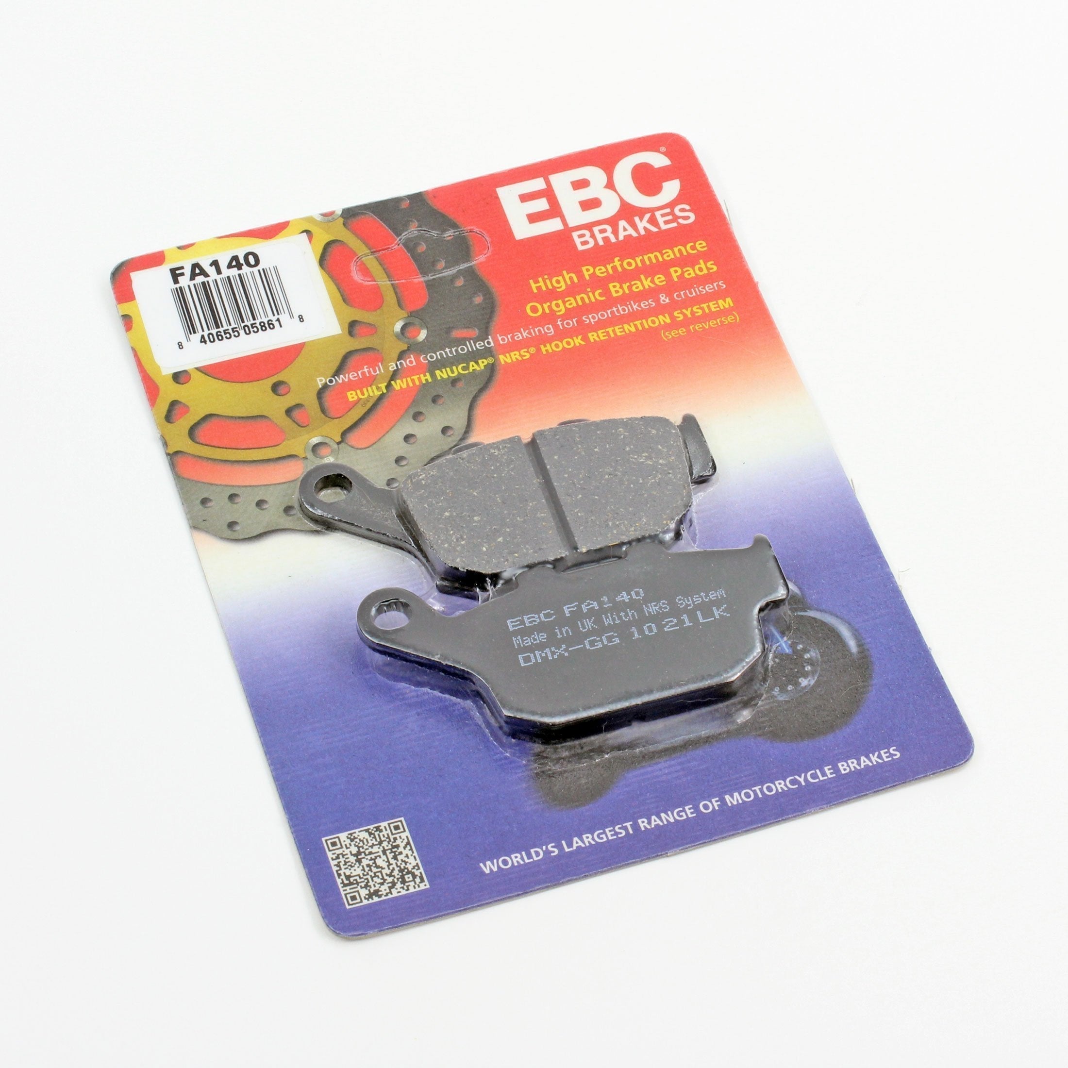 EBC Brake Pads Organic for 2015-2017 Triumph Tiger 800:XCX-Rear - 0