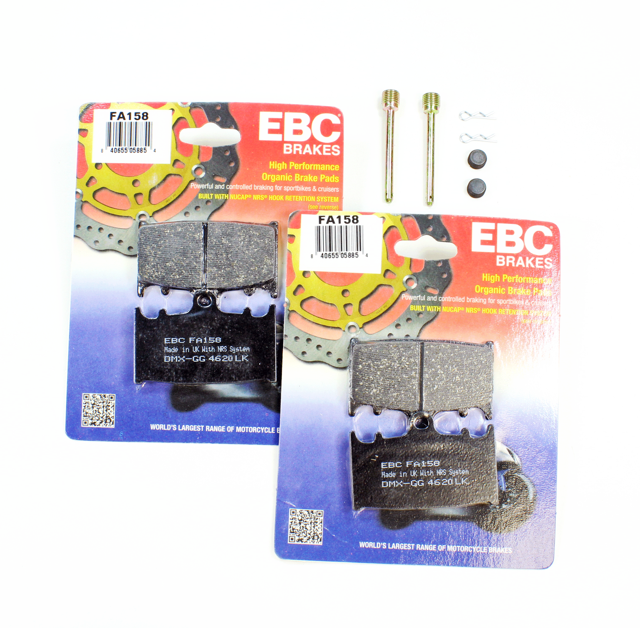 EBC Brake Pad Set with Pins for 2013-2016 Kawasaki Vulcan 1700:VN1700A Voyager ABS-Front