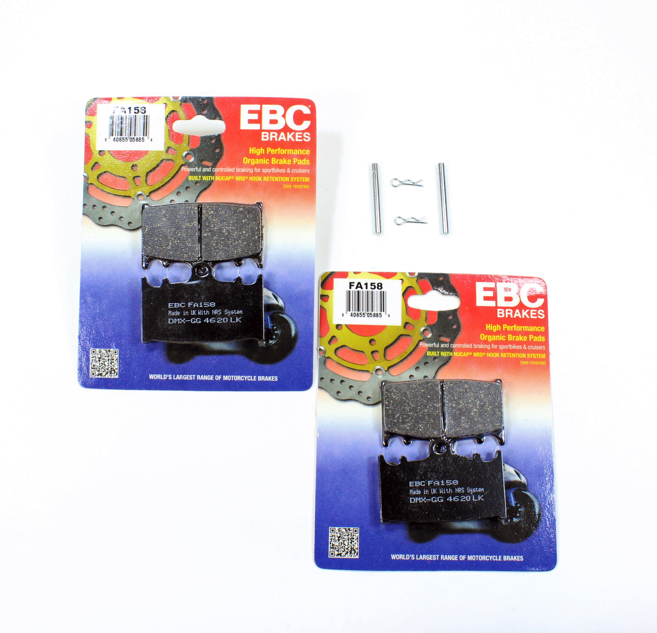 EBC Brake Pad Set with Pins for 1991-1992 Kawasaki Ninja ZX7:ZX750J-Front