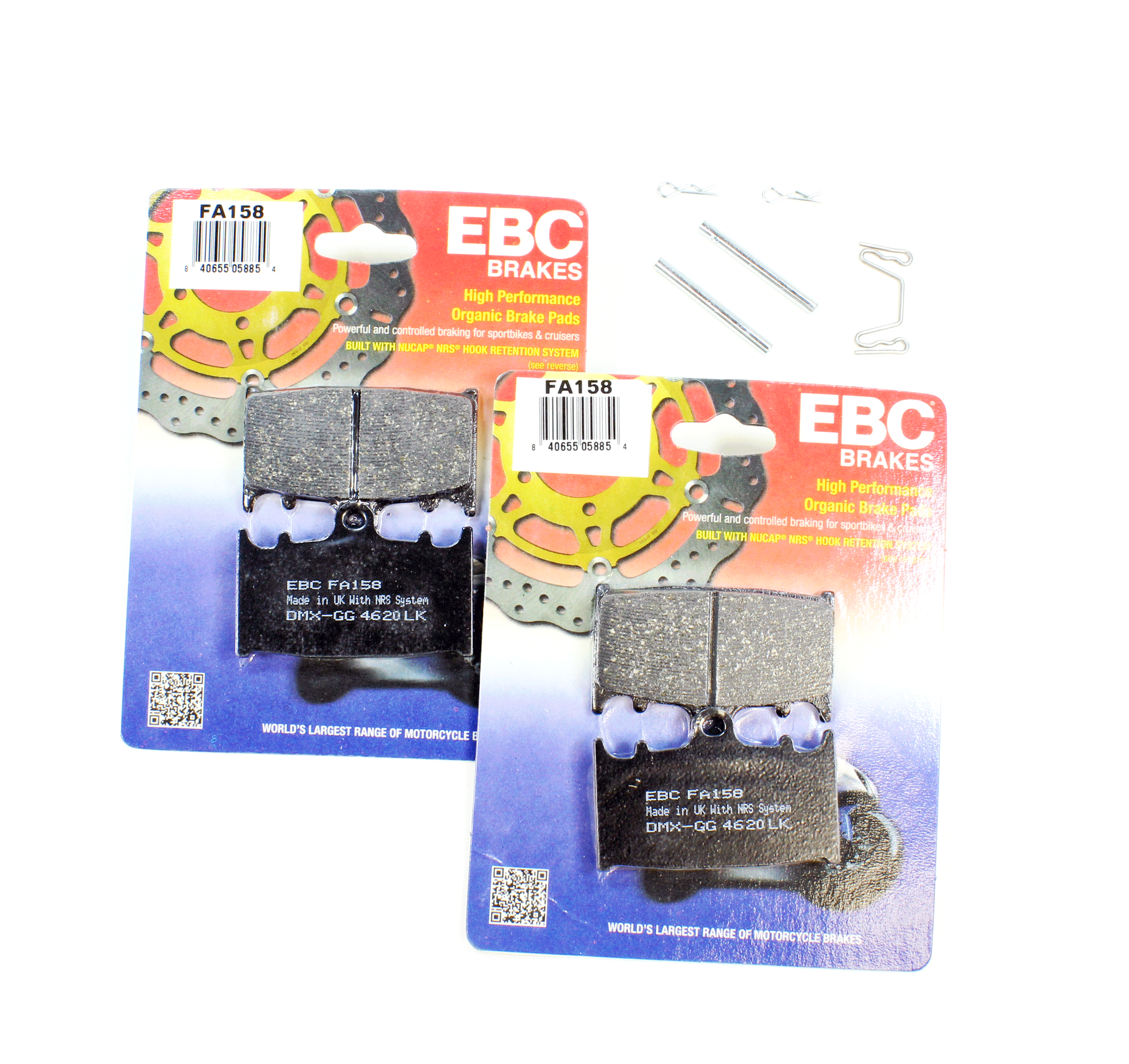 EBC Brake Pad Set with Pins for 1990-1993 Kawasaki Ninja ZX11:ZX1100C-Front