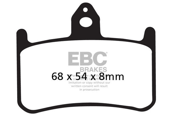 EBC Organic Brake Pads 2 Pair FA187 for select Honda models