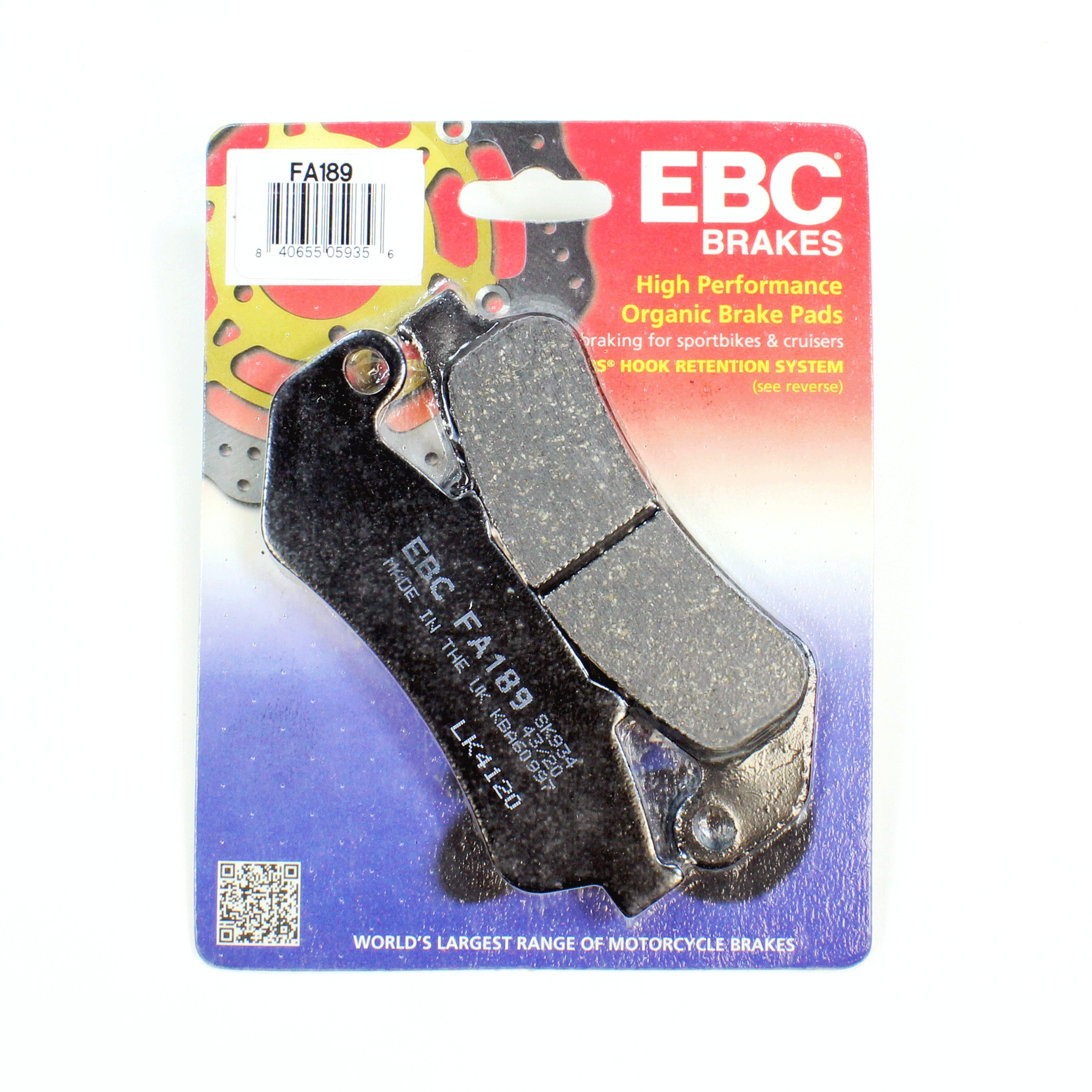 EBC FA189 Performance Organic Brake Pads-1 Pair