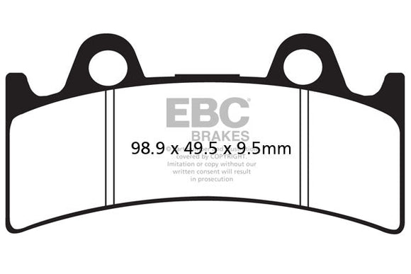 EBC Sintered Brake Pad 2 Pr FA190HH fits select Yamaha & Triumph models