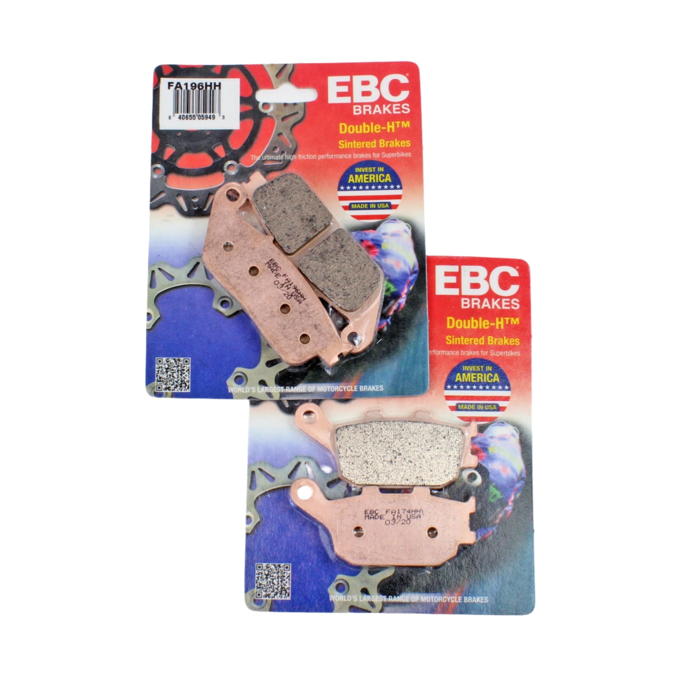 EBC Brake Pad Set Sintered for 1995 Honda Shadow 1100:VT1100A American Classic Ed-Front - 0