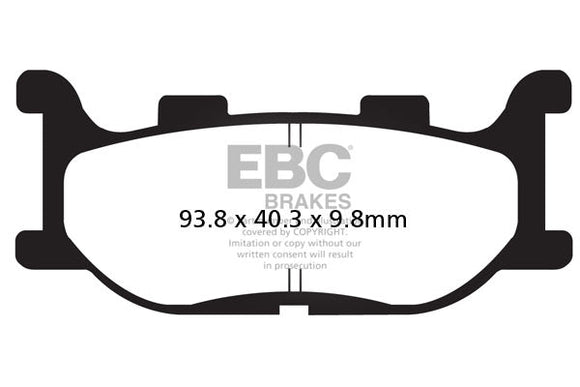 EBC Organic Brake Pads 2 Pair FA199 for select Yamaha Road models