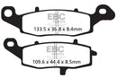 EBC Organic Brake Pads 2 Pair FA229+FA231 for select Kawasaki Suzuki models-5