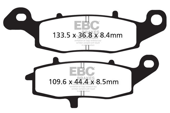 EBC Sintered Brake Pads 2 Pr FA229HH+FA231HH for select Kawasaki Suzuki models
