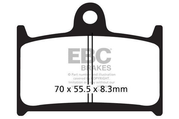 EBC Organic Brake Pads 2 Pair FA236 for select Triumph models