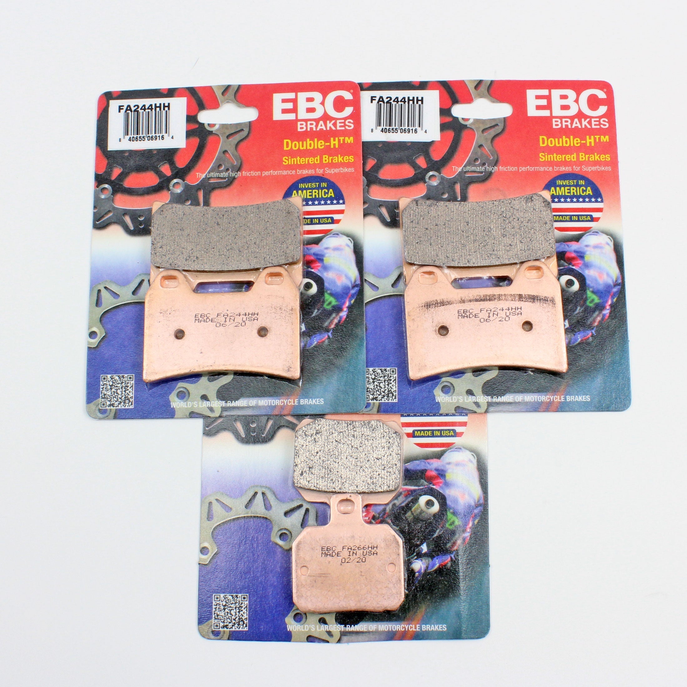 EBC Brake Pad Set Sintered for 2010-2015 Ducati Multistrada 1200 S-Front/Rear