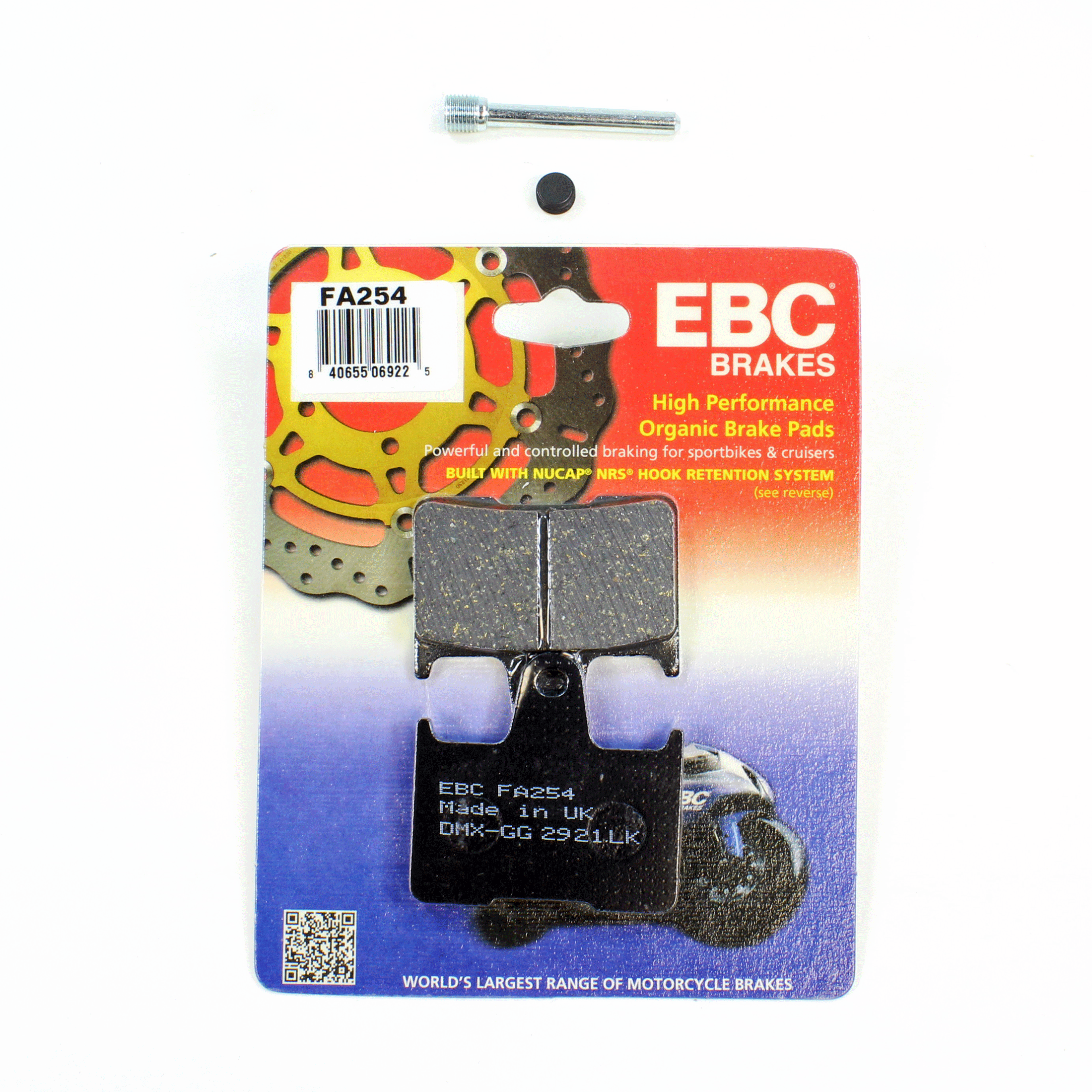 EBC Brake Pads with Pins for 2014 Harley-Davidson Forty Eight:Dark Custom XL1200X-Rear