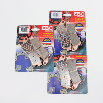 EBC HH Rated Sintered Brake Pad Front & Rear Set-3 Pair FA261HHx2 & FA261HHx1 - 0