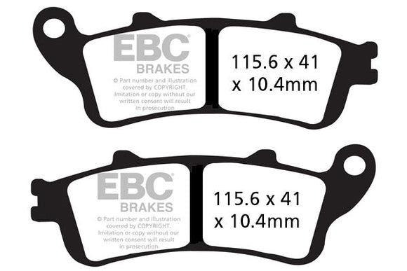 EBC Sintered Brake Pads 3 Pr FA261HHx2+FA261/2HH Front+Rear for select Honda