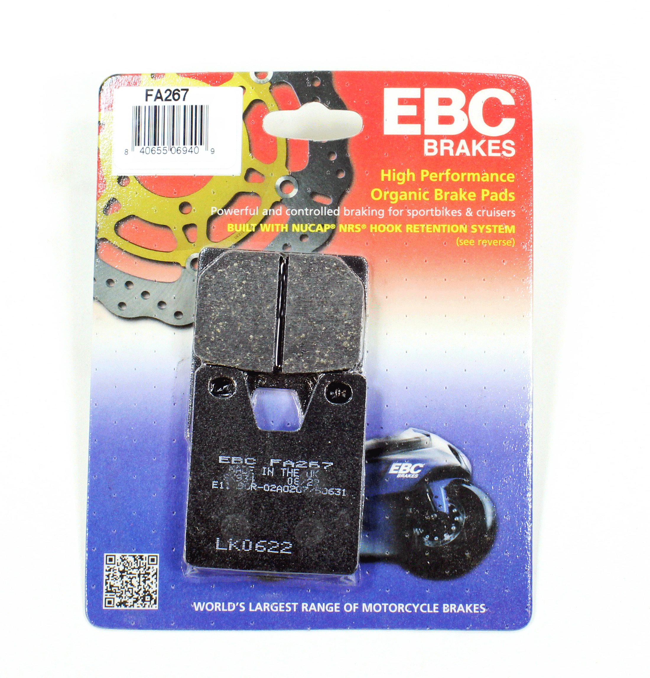 EBC Brake Pads Organic for 1999-2000 Yamaha YZF750R-Rear