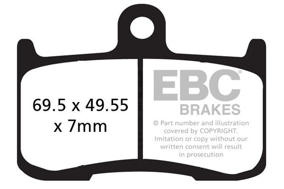 EBC Sintered Brake Pads and Caliper Pad Pins Front for select Kawasaki models