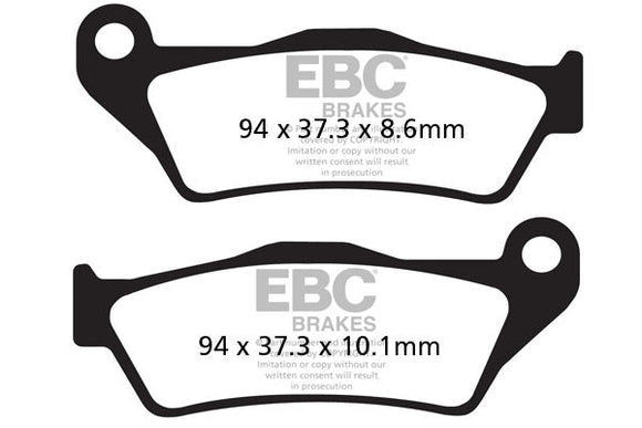 EBC HH Sintered Brake Pad Set for 2014-2018 BMW S1000XR RNineT Front Rear 3 Pair