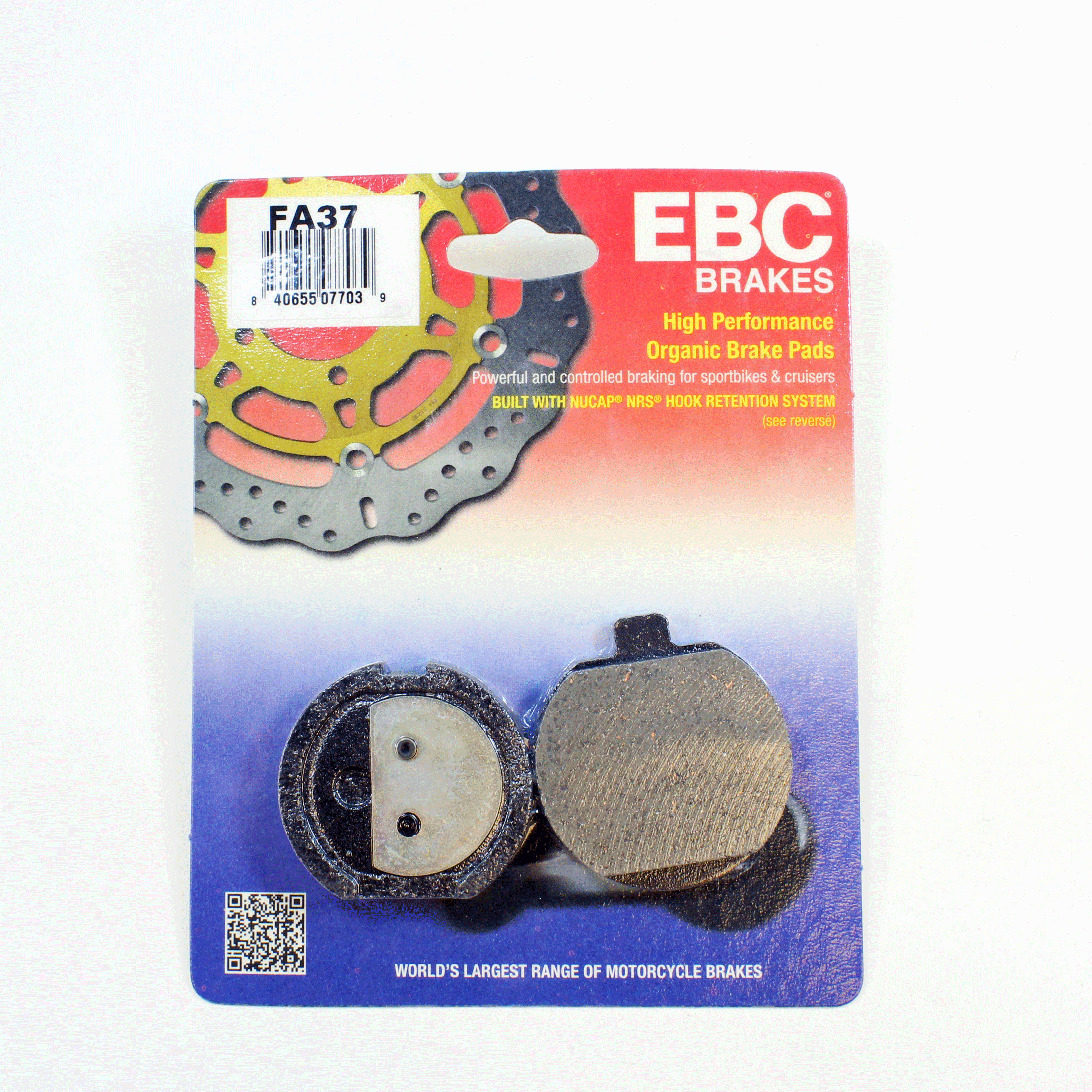 EBC Brake Pads Organic for 1977-1979 Kawasaki KZ650C: Custom-Rear - 0