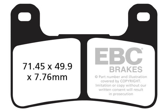 EBC Sintered Brake Pads 2 Pr FA379HH with Pins for 2014-15 Suzuki DL1000 Front