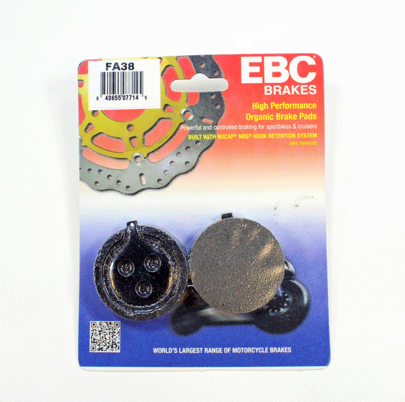 EBC Organic Brake Pad Set - 2 Pair FA38 for select Suzuki GS1000 models
