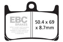 EBC Sintered Brake Pad Set - 2 Pair FA380HH for select Yamaha models-4
