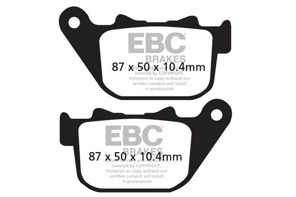 EBC Sintered Brake Pads 2 Pair FA387HH for select Harley-Davidson models