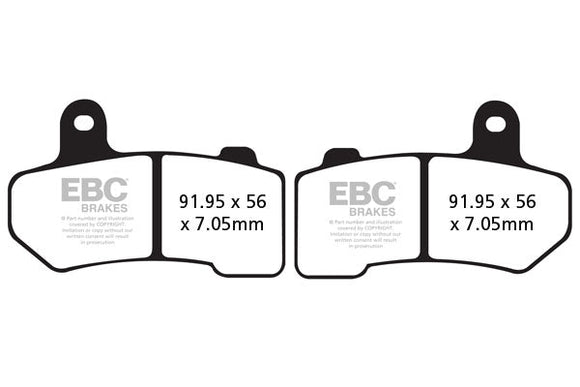EBC Sintered Brake Pads and Caliper Pins Front for select Harley-Davidson models