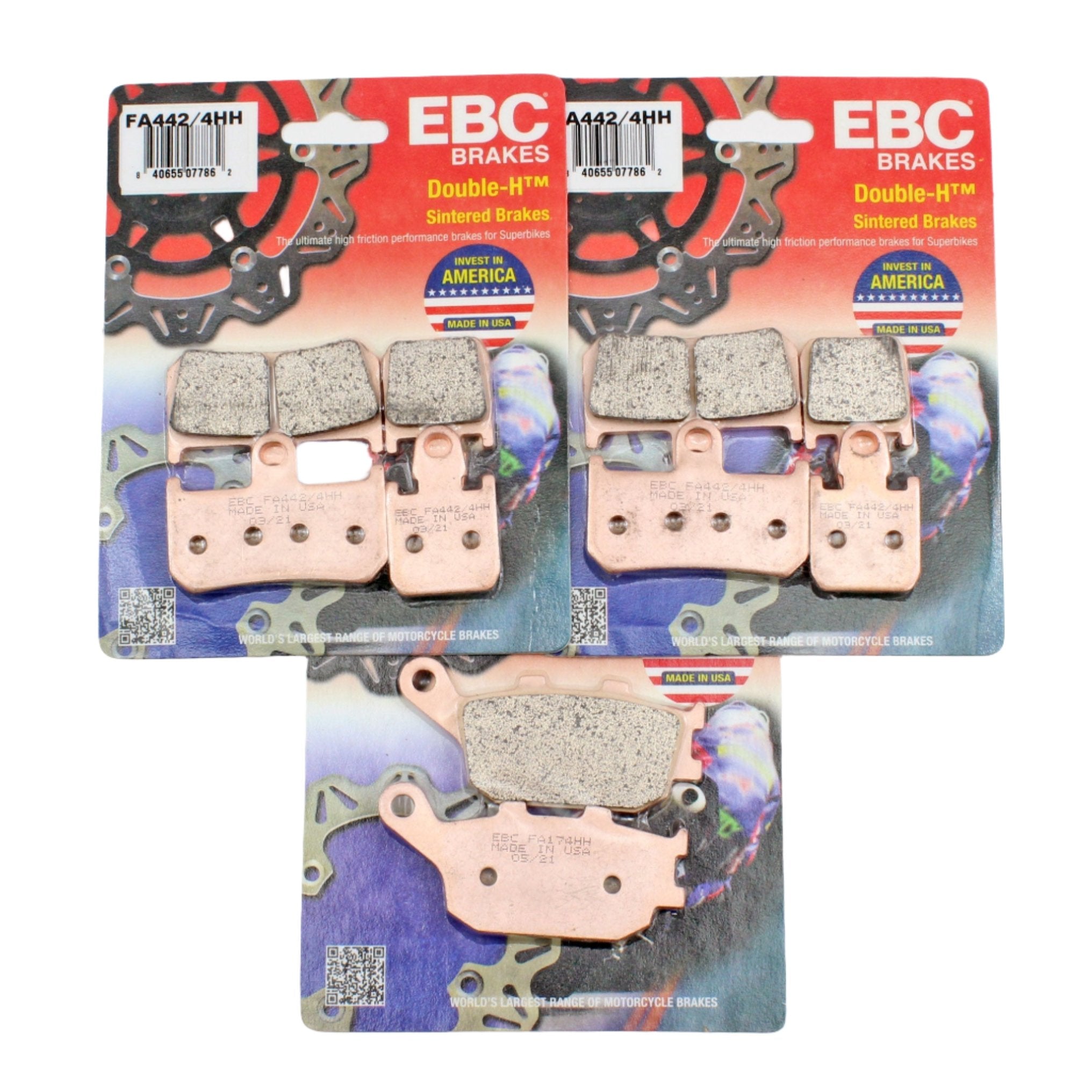 EBC Brake Pad Set Sintered for 2007-2014 Yamaha YZF R1-Front & Rear - 0