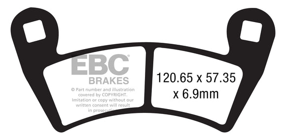 EBC Brakes FA452R Severe Duty Sintered Brake Pads 2 pack – Fits Polaris RZR 800 / 900 / 1000 & Ranger Series