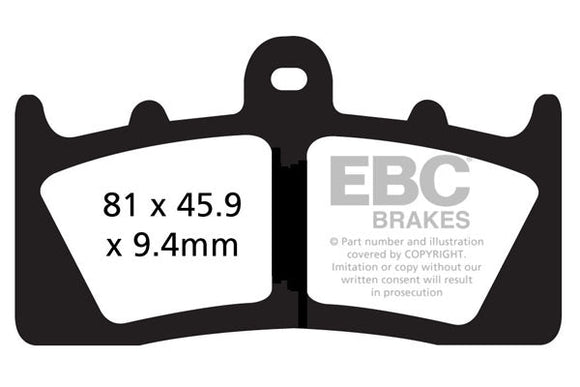 EBC Sintered Brake Pads 2 Pair FA613HH for select BMW models