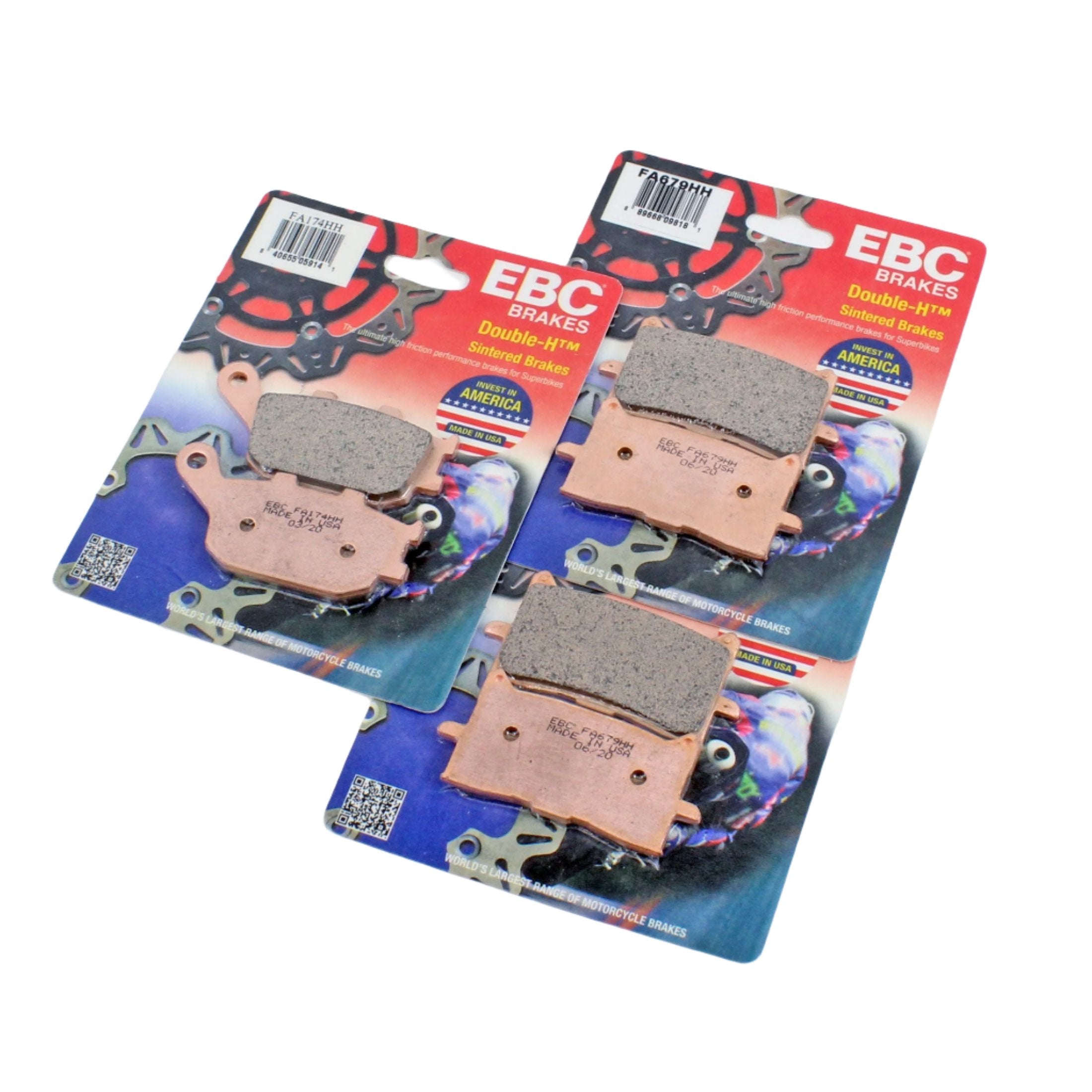 EBC Brake Pad Set Sintered for 2018-2019 Honda CRF1000L:Africa Twin Adventure Sports-Front & Rear