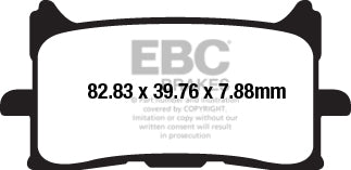 EBC HH Sintered Brake Pad Set for 2018-2020 Honda CB300R Front Rear 2 Pair