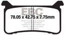 EBC Sintered Brake Pads 2 Pair FA700HH for select Honda models-3