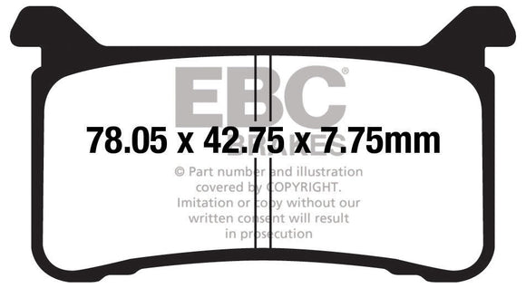 EBC Sintered Brake Pads 2 Pair FA700HH for select Honda models