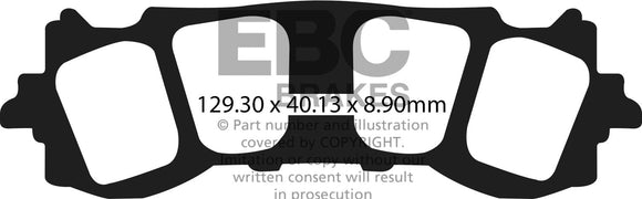 EBC HH Sintered Brake Pad Set for 2018-20 Honda GL1800 GOLDWING Front Rear 3 Pr