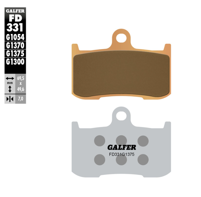 Galfer HH Sintered Ceramic Front Brake Pads for 2013-2017 Victory Cross Country:Tour-Front