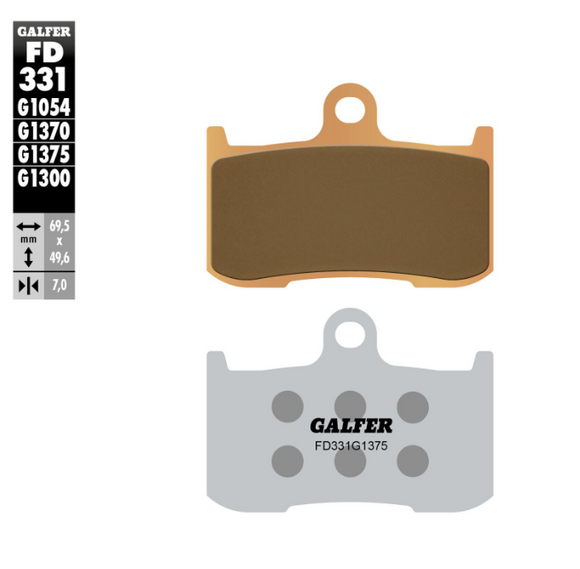 Galfer HH Sintered Ceramic Front Brake Pads for 2007-2012 Victory Vegas:Jackpot-Front