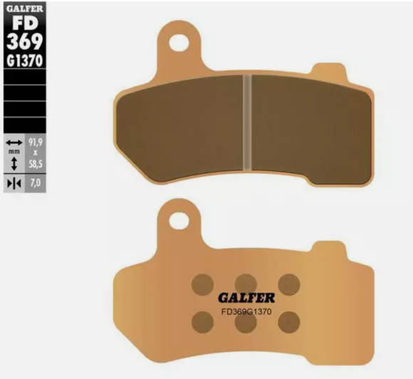 Galfer HH Sintered Ceramic Front Brake Pads for 2008-2009 Harley-Davidson Road Glide:FLTR-Front Rear