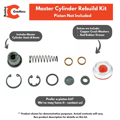 Brake Master Cylinder Rebuild Kit (no piston) for select Suzuki  models Front