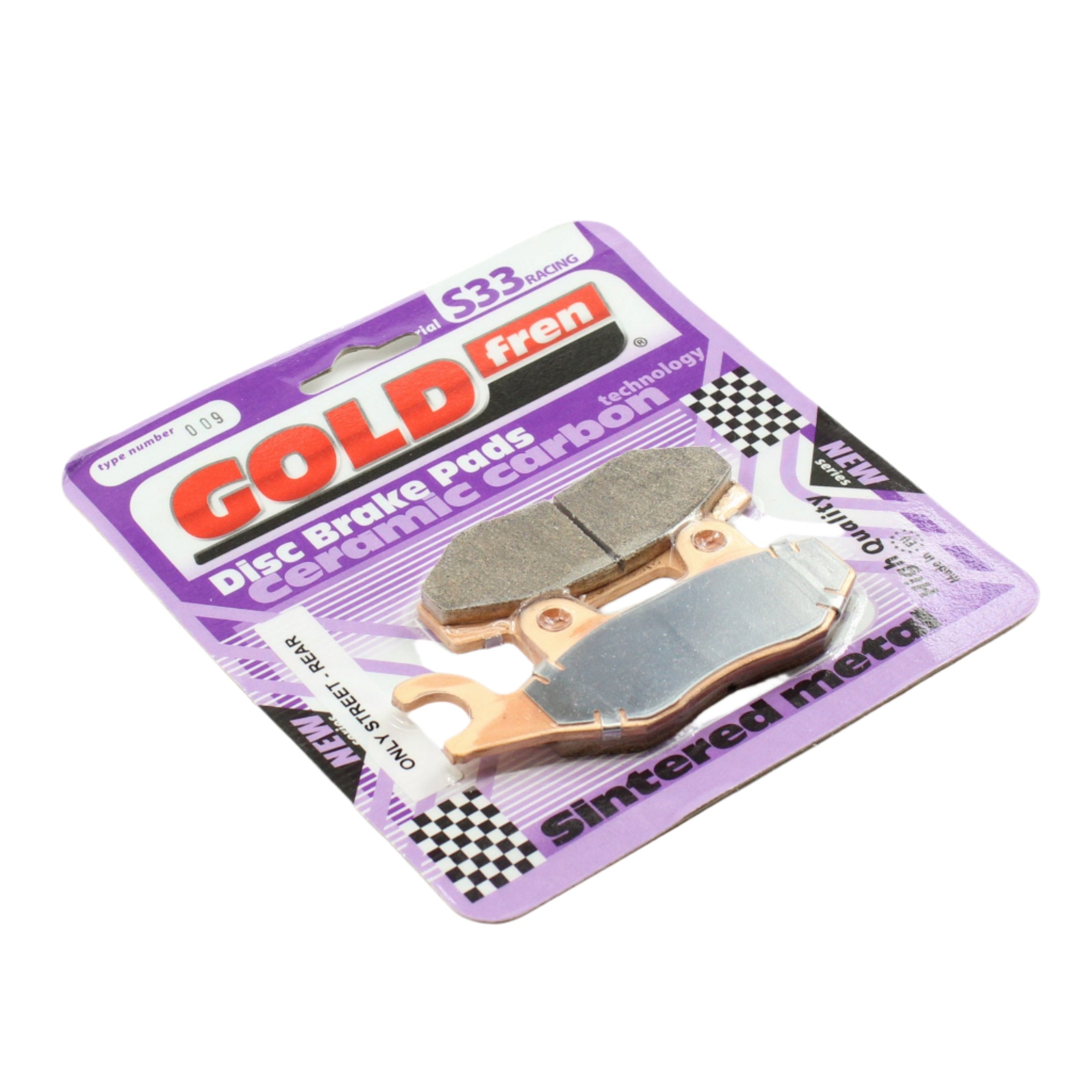 GoldFren Brake Pads S33 Ceramic Carbon  for 1996 Triumph Daytona 3 900-Front