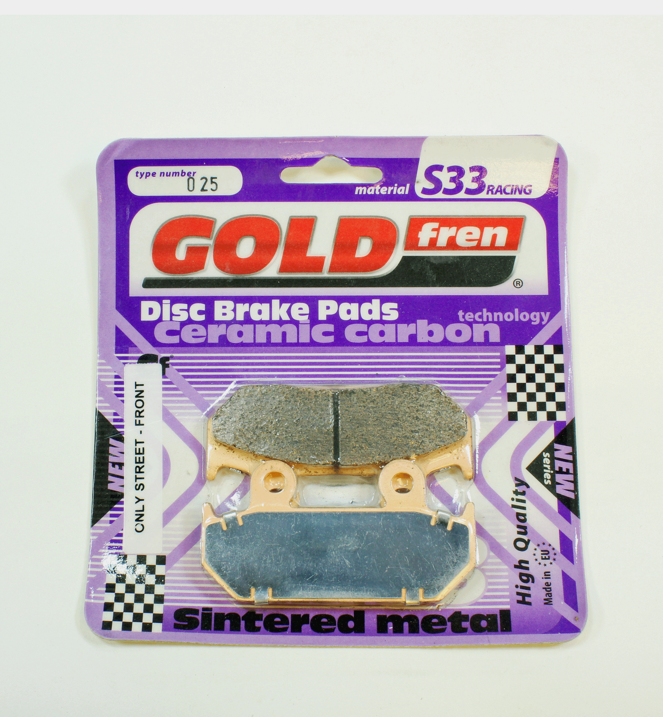 GoldFren Brake Pads S33 Ceramic Carbon for 1987-1990 Honda CBR600F - Front