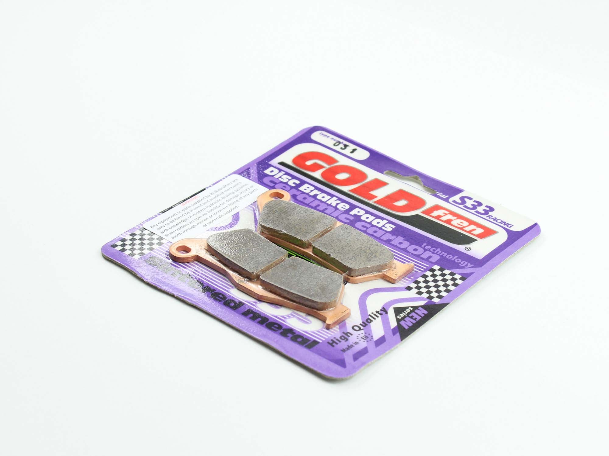 GoldFren Brake Pads S33 Ceramic Carbon for 2018-2020 Triumph Tiger 800:XCA-Front