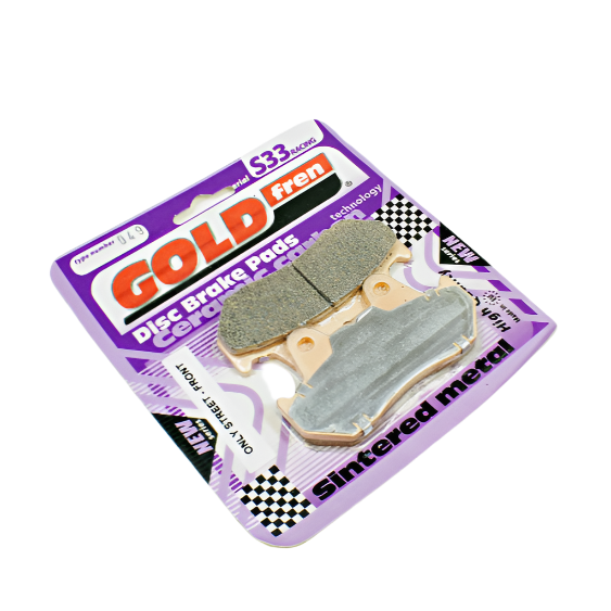 GoldFren Brake Pads S33 Ceramic Carbon for 1982-1983 Honda Goldwing 1100:GL1100I Interstate-Rear - 0