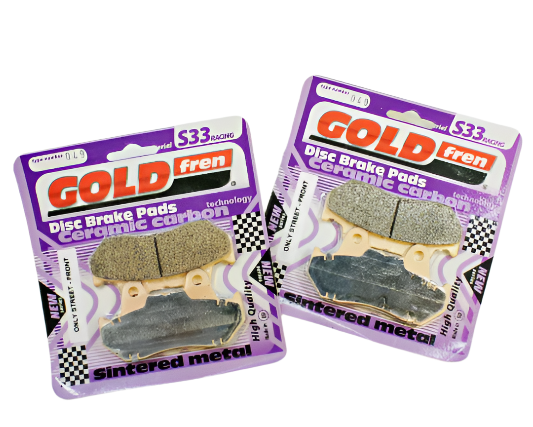 GoldFren Brake Pad Set S33 Ceramic Carbon for 1982 Honda CB900C:Custom-Front