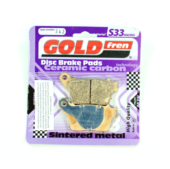 Brake Pad Set Racing Pads GoldFren 3 Pair F/R S33-258x2 S33-242 EBC FA447HH / FA436