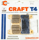 T4-214 Ceramic Brake Pads for Select Honda Models EBC Equivalent: FA390HH-1
