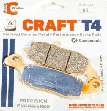 T4-104 Ceramic Brake Pads for Select Kawasaki & Suzuki Models EBC FA229/FA229HH