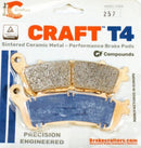 T4-257 Ceramic Brake Pads for Select Honda & Suzuki Models EBC Equivalent: FA388HH-1