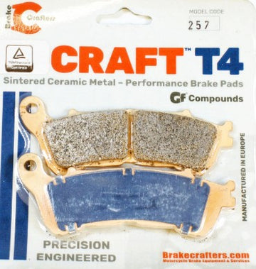 T4-257 Ceramic Brake Pads for Select Honda & Suzuki Models EBC Equivalent: FA388HH