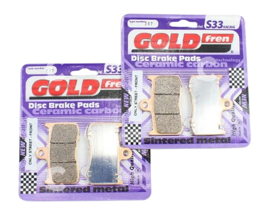 GoldFren Brake Pad Set S33 Ceramic Carbon for 2015-2017 Indian Roadmaster-Front
